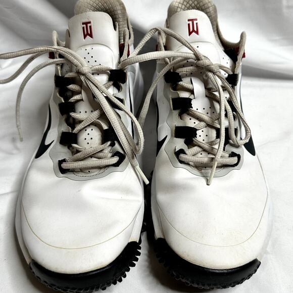 Nike Tiger Woods TW13 Mens Size 10 Golf Shoes 532622-100 White Red RARE 2012 main image 7